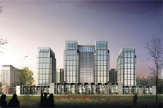 2017年12月18日長治中央商務(wù)大廈卷簾門安裝施工現(xiàn)場